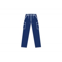 CALÇA HR AB/FECHO B/ALFORGE AZUL ESCURO Alg.*